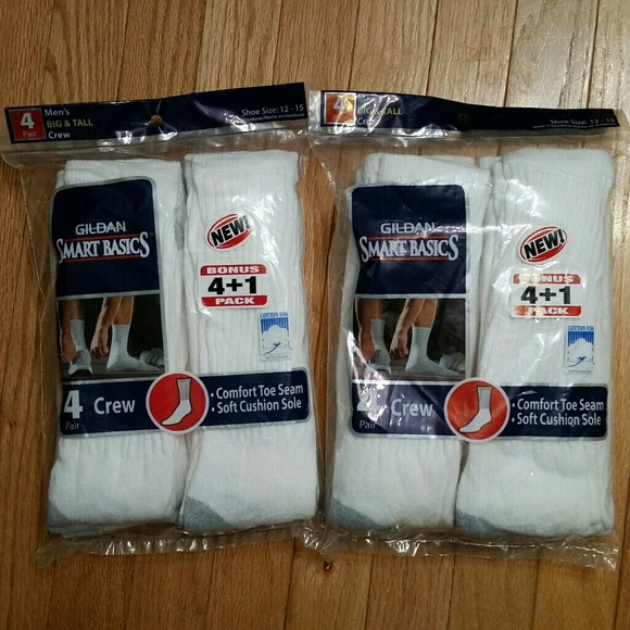 Mens Big Tall Gildan Crew Socks 